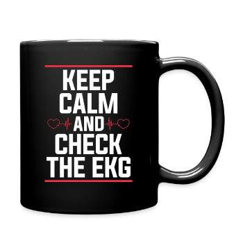 Cardiac Tech Keep Calm And Check The Cath Lab - Tasse einfarbig - Schwarz - Rechts
