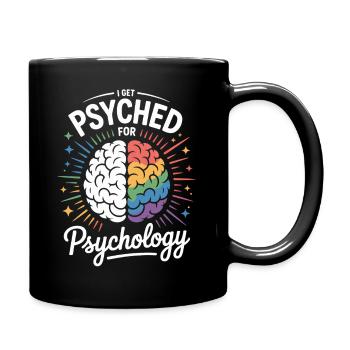 Psychedelic Psychology Brain - Full Colour Mug - black - Right