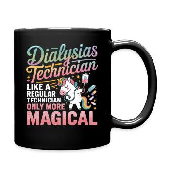 Magic Dialysis Technician Unicorn - Full Colour Mug - black - Right