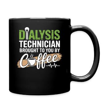 Dialyse-Techniker Kaffee Motiv - Tasse einfarbig - Schwarz - Rechts