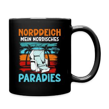 North Sea NORTH DIKE MY NORDIC PARADISE Funny - Full Colour Mug - black - Right