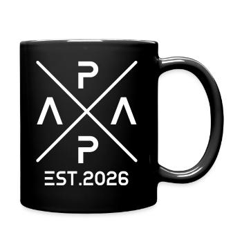 Papa Est. 2026 Père depuis 2026 Futur papa 2026 - Mug uni - noir - Droite