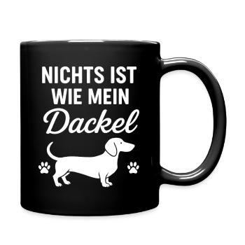 Dachshund Saying Love - Full Colour Mug - black - Right