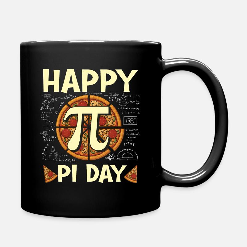 Bonne journée Pi, Drôle de Pizza Math Nerd - Mug uni - noir