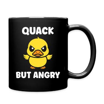 Wütende Gelbe Ente - Tasse einfarbig - Schwarz - Rechts