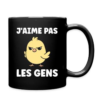 J'aime pas les gens - Mug uni - noir - Droite