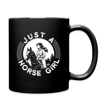 Hobby Horse Rider JUst Horse Girl English Riding - Tasse einfarbig - Schwarz - Rechts