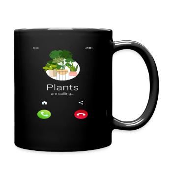 Plants Are Calling Plant Lover - Full Colour Mug - black - Right