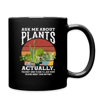 Ask me about Plant Lover - Full Colour Mug - black - Right