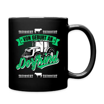 Enfant du village depuis la naissance - Mug uni - noir - Droite