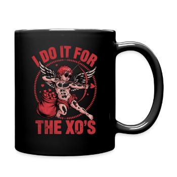 Arc-Cupidon : XO Chasse à l’amour - Mug uni - noir - Droite