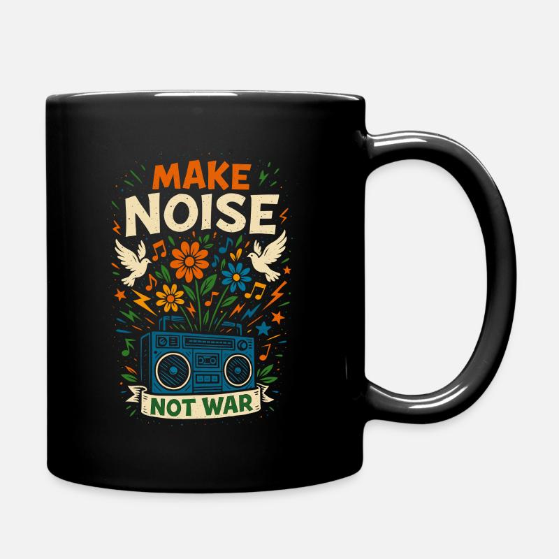Faites du bruit, pas la guerre, paix musik - Mug uni - noir