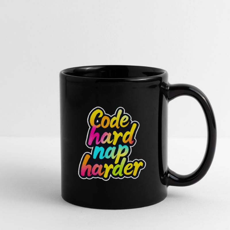Code Hard Nickerchen Härter Lustiger Programmierer Tee Tasse einfarbig