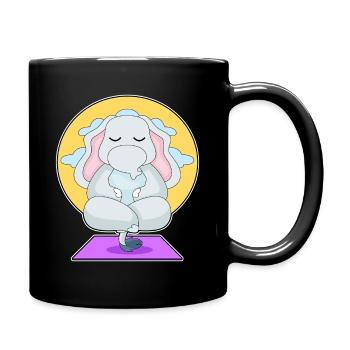 Elephant Yoga Fitness Meditation - Full Colour Mug - black - Right