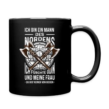 Ich Bin Ein Mann Des Nordens Wikinger Geschenk - Tasse einfarbig - Schwarz - Rechts
