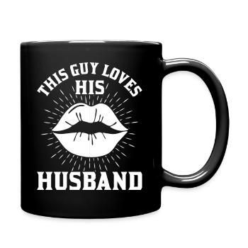 Ce type aime son mari - Mug uni - noir - Droite