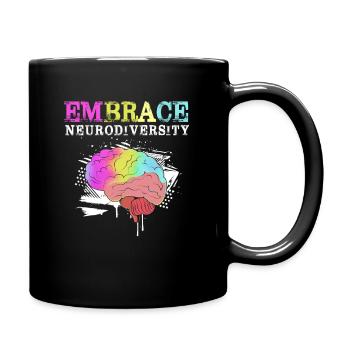 Autisme, autisme, TDAH, syndrome d’Asperger, neurodiversité - Mug uni - noir - Droite