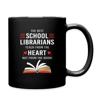 Leseratte Bibliothek Lesen - Tasse einfarbig - Schwarz - Rechts