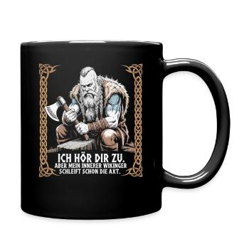Légende viking viking marin Odin Raven Fighter - Mug uni - noir - Droite