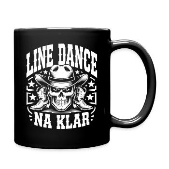Line Dance Skull Cowboy - Full Colour Mug - black - Right