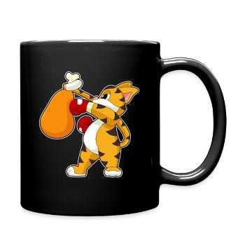 Tiger Boxer Punching Bag Boxing - Full Colour Mug - black - Right