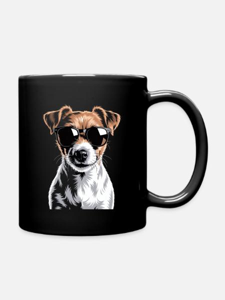 Jack Russell Terrier - Tasse einfarbig - Schwarz