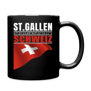 St. Gallen - Tasse einfarbig - Schwarz - Rechts