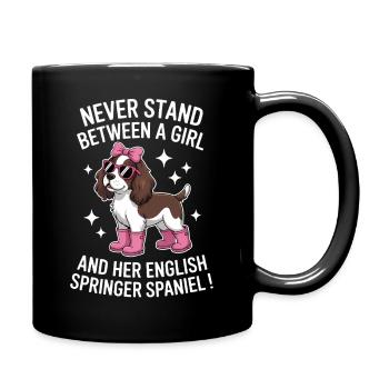 Cadeau pour chien : Dictions du Springer Spaniel anglais - Mug uni - noir - Droite
