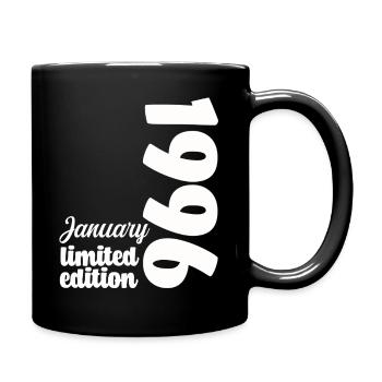 January 1996 Birthday Gift Vintage Retro - Full Colour Mug - black - Right