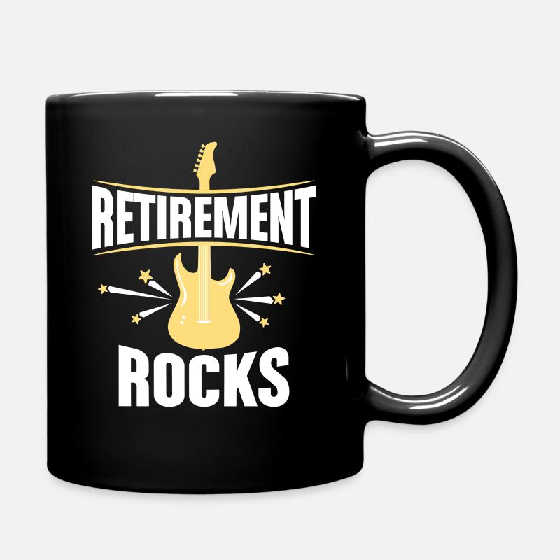 Retirement Rocks Guitar Lover Art Tee - Tasse einfarbig - Schwarz