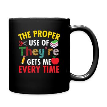  English Language Arts Teacher School Supplies ELA - Full Colour Mug - black - Right