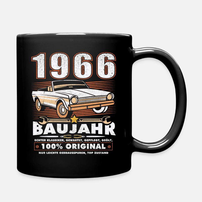 Oldtimer Baujahr 1966 geboren Geburtstag Spruch - Tasse einfarbig - Schwarz