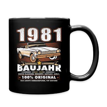 Anniversaire - Oldtimer 1981 - Mug uni - noir - Droite