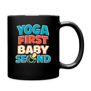 Prenatal Yoga Expectant Mother - Full Colour Mug - black - Right