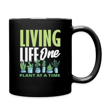 One Plant At A Time Plant Lovers - Full Colour Mug - black - Right
