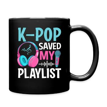 K-Pop Saved My Playlist - Full Colour Mug - black - Right