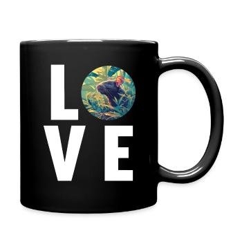 Ratten Ratte - Tasse einfarbig - Schwarz - Rechts