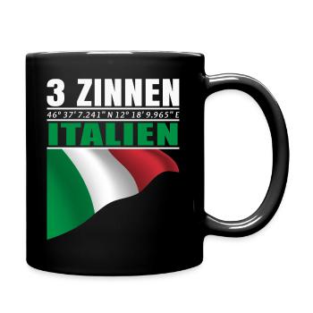 3 Zinnen - Tasse einfarbig - Schwarz - Rechts