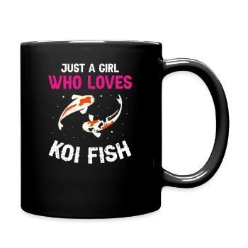 Koi Fish Lover Female Pond Life Cute Humor - Full Colour Mug - black - Right