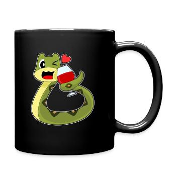Snake Red Wine - Full Colour Mug - black - Right