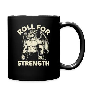  Roll For Strength Fantasy Dragon Gamer Tabletop - Tasse einfarbig - Schwarz - Rechts