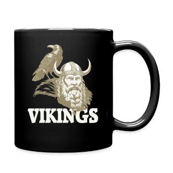 Viking Viking Legend Sailor Odin Raven Fighter - Full Colour Mug - black - Right