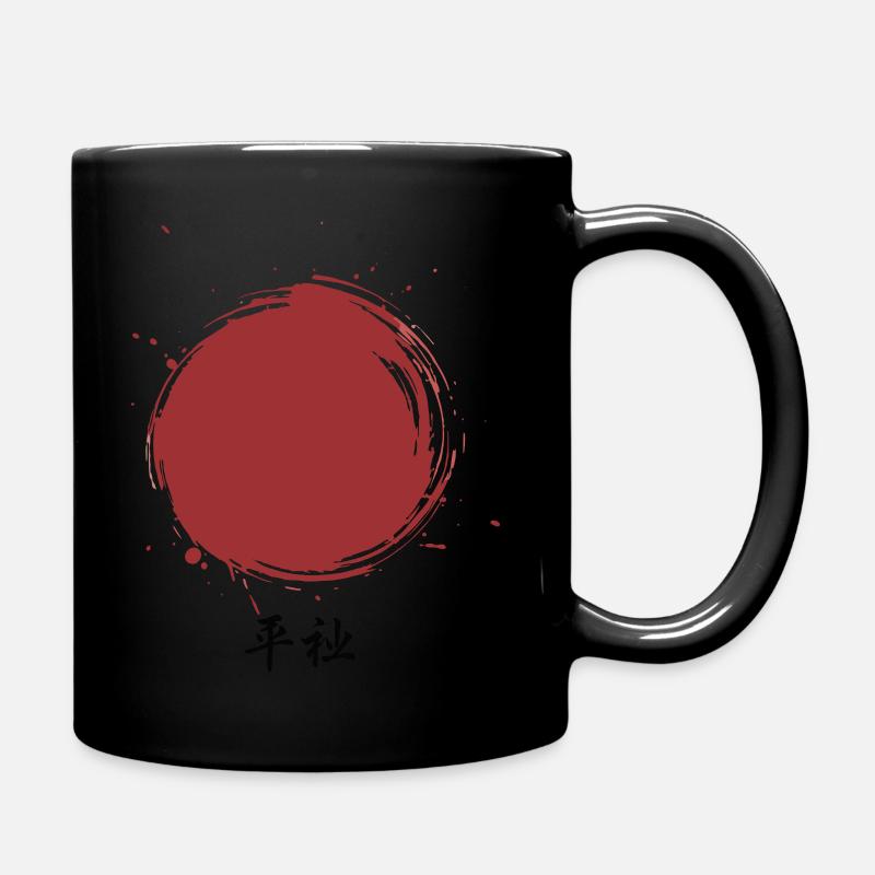 Red Zen Circle Harmony - Tasse einfarbig - Schwarz