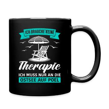 Poel DOES NOT NEED THERAPY, HAS TO GO TO THE BALTIC SEA - Full Colour Mug - black - Right