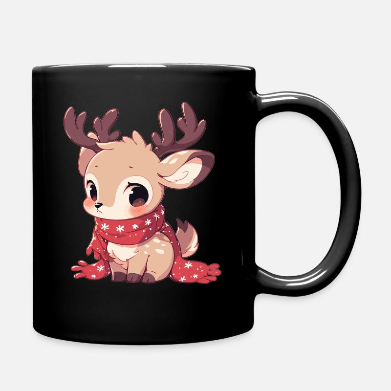Reindeer Reindeer - Full Colour Mug - black