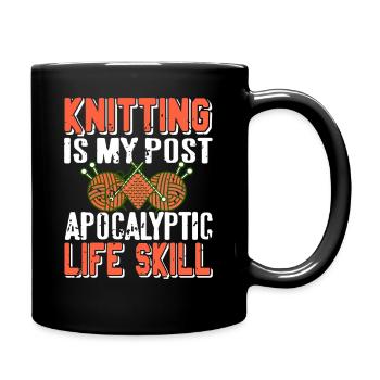 Le tricot, c’est mon humour post-apocalyptique de compétences de vie - Mug uni - noir - Droite