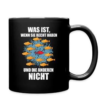 Sois différent des Poissons contre la marée - Mug uni - noir - Droite