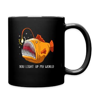 Anglerfisch - Tasse einfarbig - Schwarz - Rechts