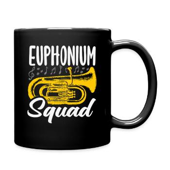 Vintage Euphonium Player - Full Colour Mug - black - Right