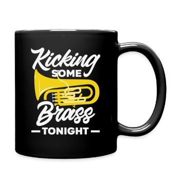 Vintage Euphonium Player - Full Colour Mug - black - Right
